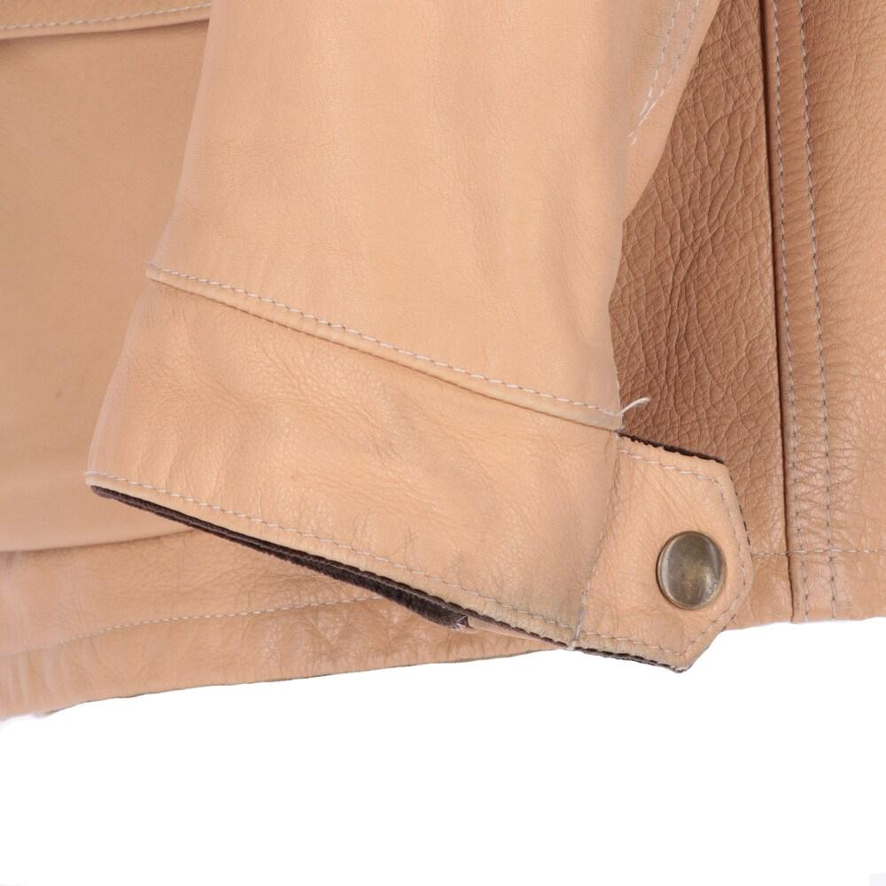 2000s Belstaff beige leather jacket 1
