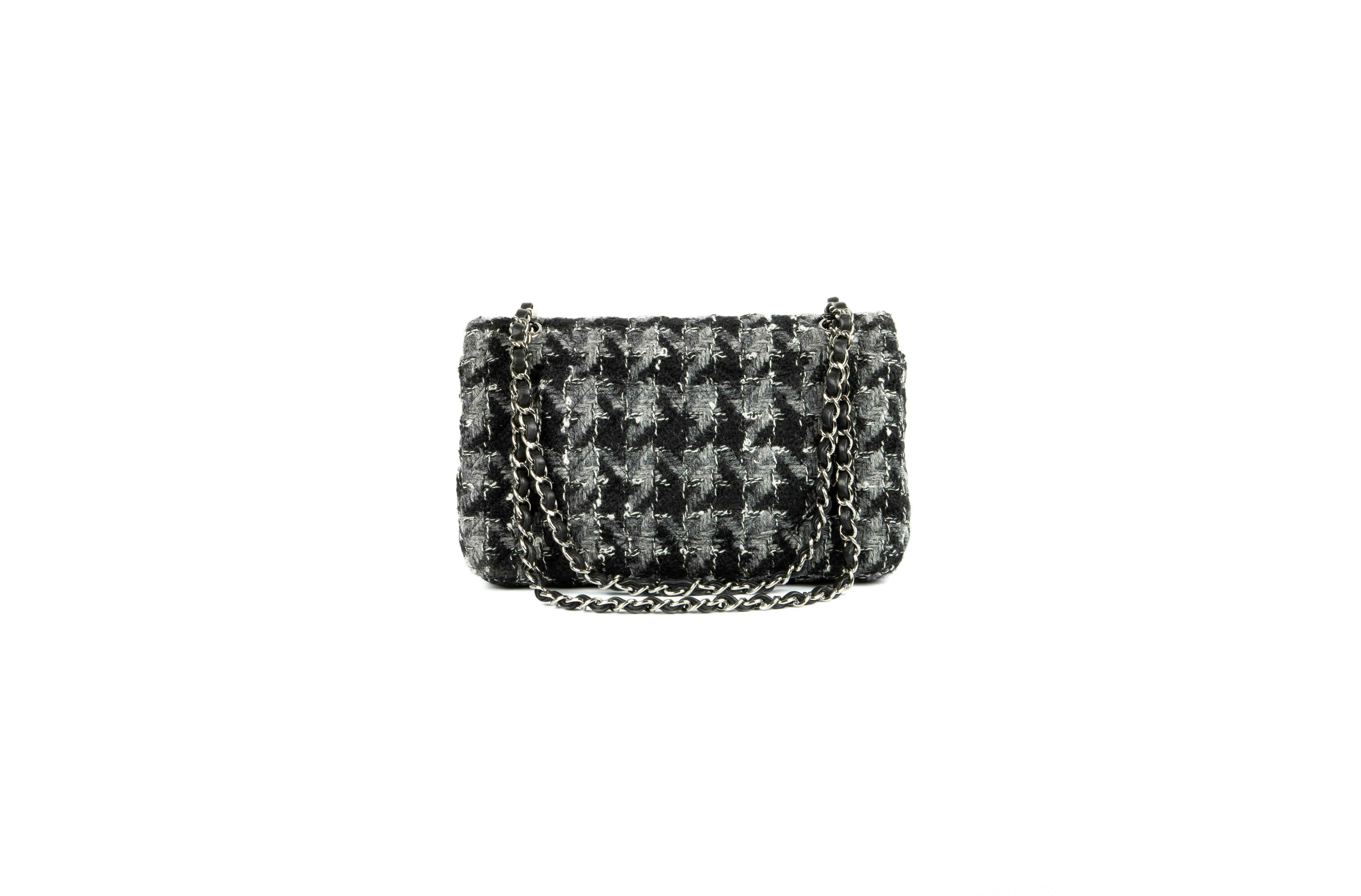 2000's Black And Slate-Grey Wool Double Flap Bag at 1stDibs | 2000s ...
