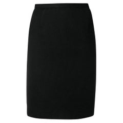 2000s Black cotton fitted mini skirt Versus Versace Vintage