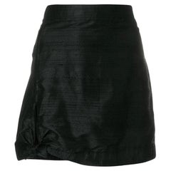 2000s Black silk miniskirt Emporio Armani Vintage