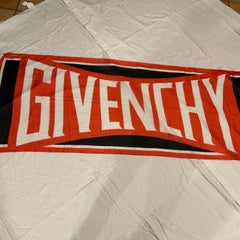 2000s Blue, Red and White Cotton Oversized Scarf by Givenchy