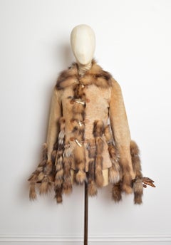 2000s Bohemian Suede and Fur Spanish Merino shearling Jacket - Coat