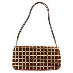 2000s Bottega Veneta Brown and Beige Wool Hand Bag