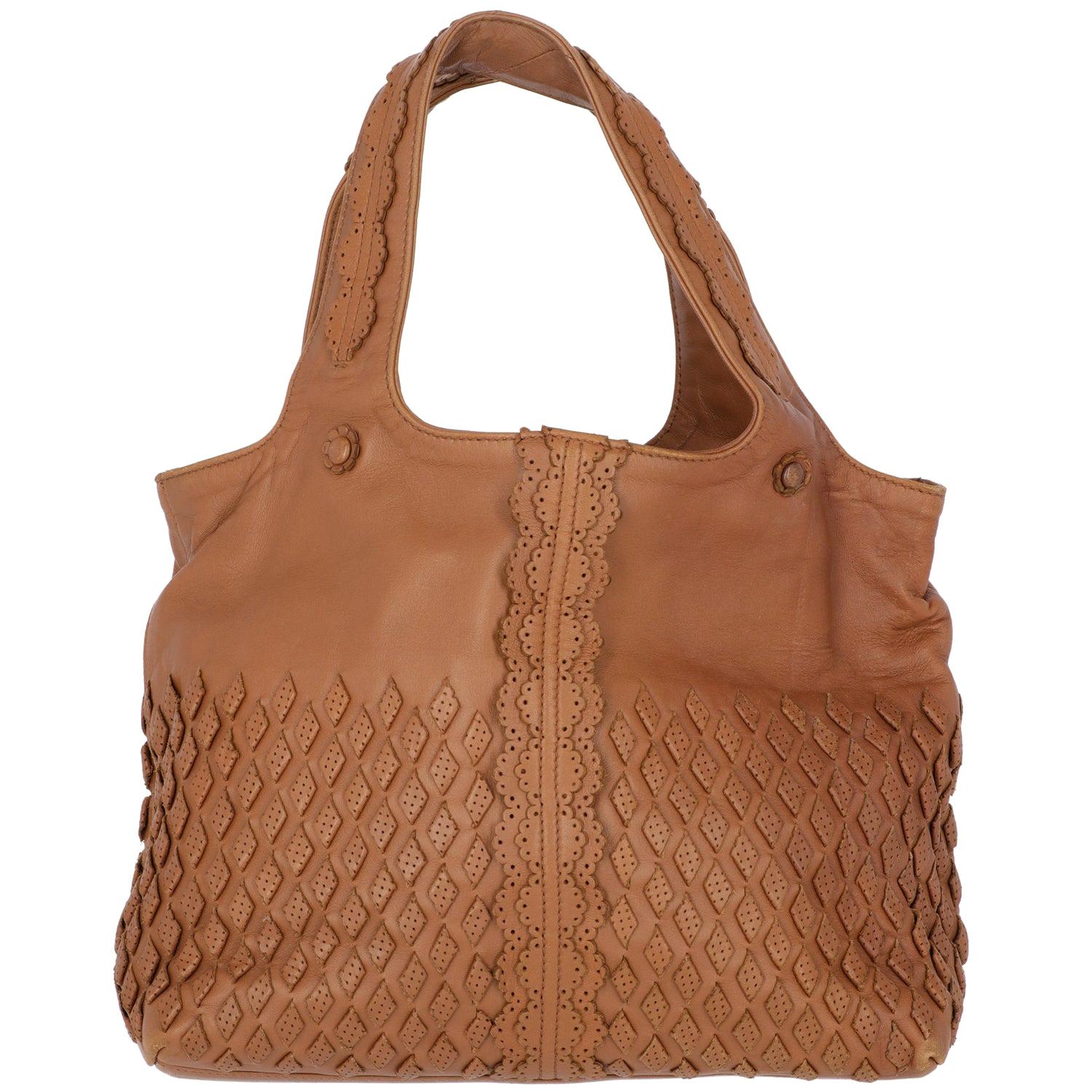 2000s Bottega Veneta Brown Leather Handbag at 1stDibs