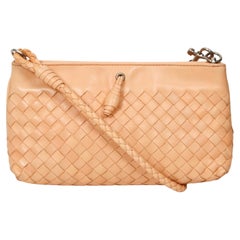 2000's BOTTEGA VENETA salmon nappa leather 'Intrecciato' Mini Shoulder Bag