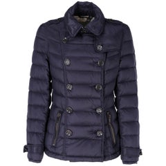 Used 2000s Burberry Blue Duffle Jacket