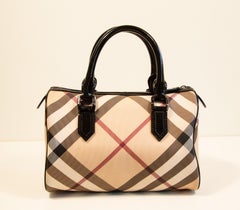 2000s Burberry Bowling Bag in Nova Check Coated Canvas
