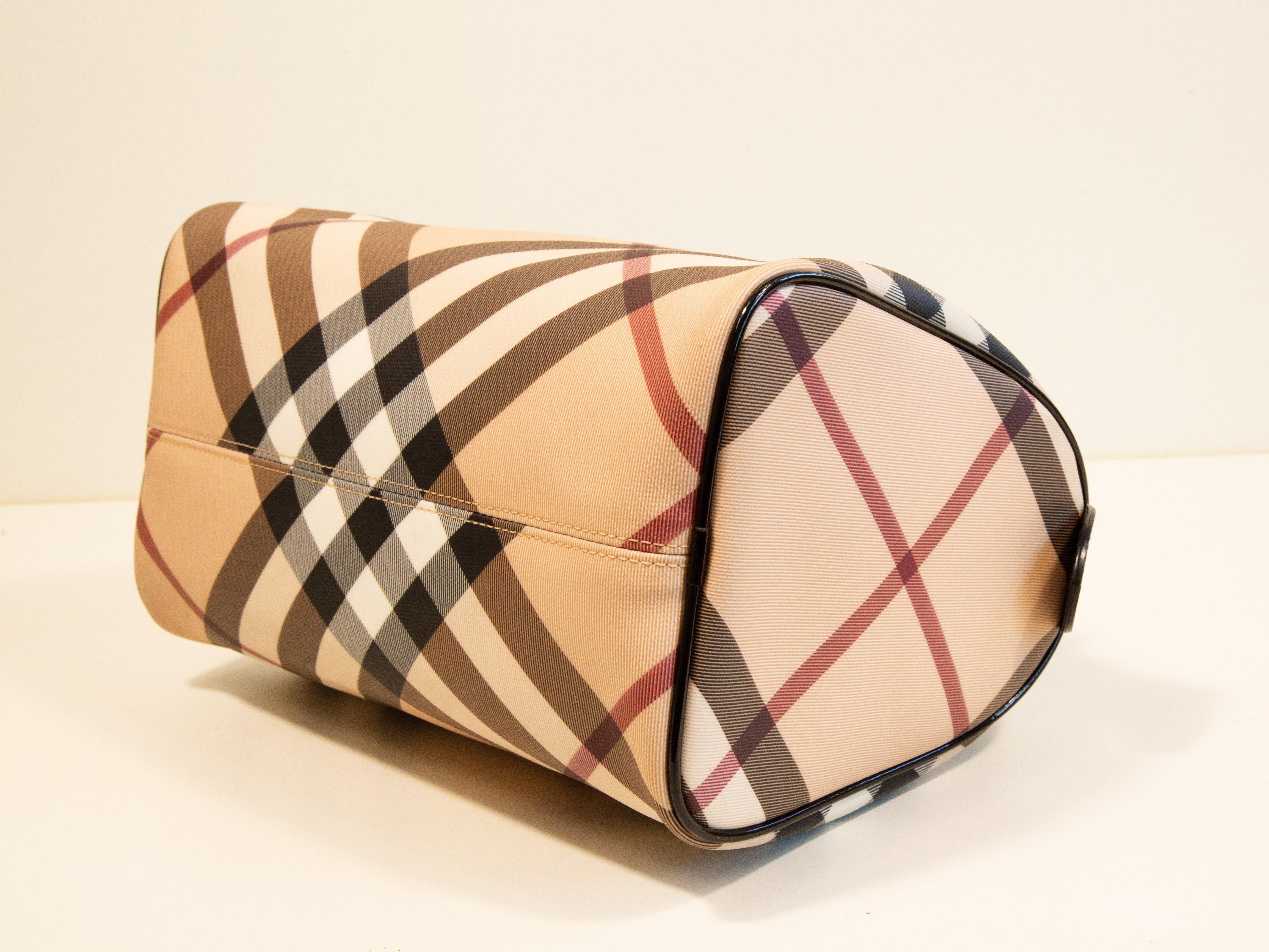 2000s Burberry Bowling Bag in Nova Check Coated Canvas 2