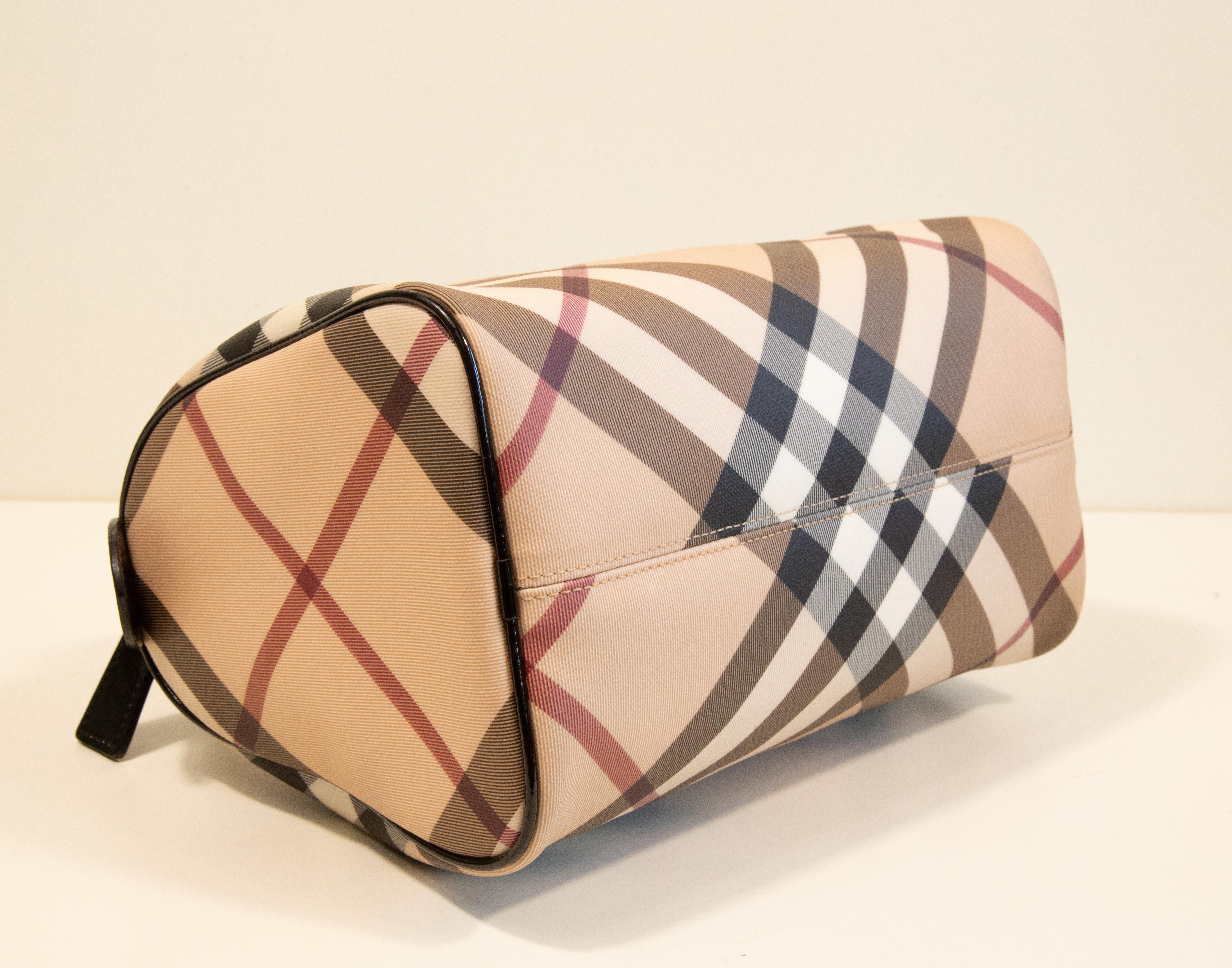 2000s Burberry Bowling Bag in Nova Check Coated Canvas 3