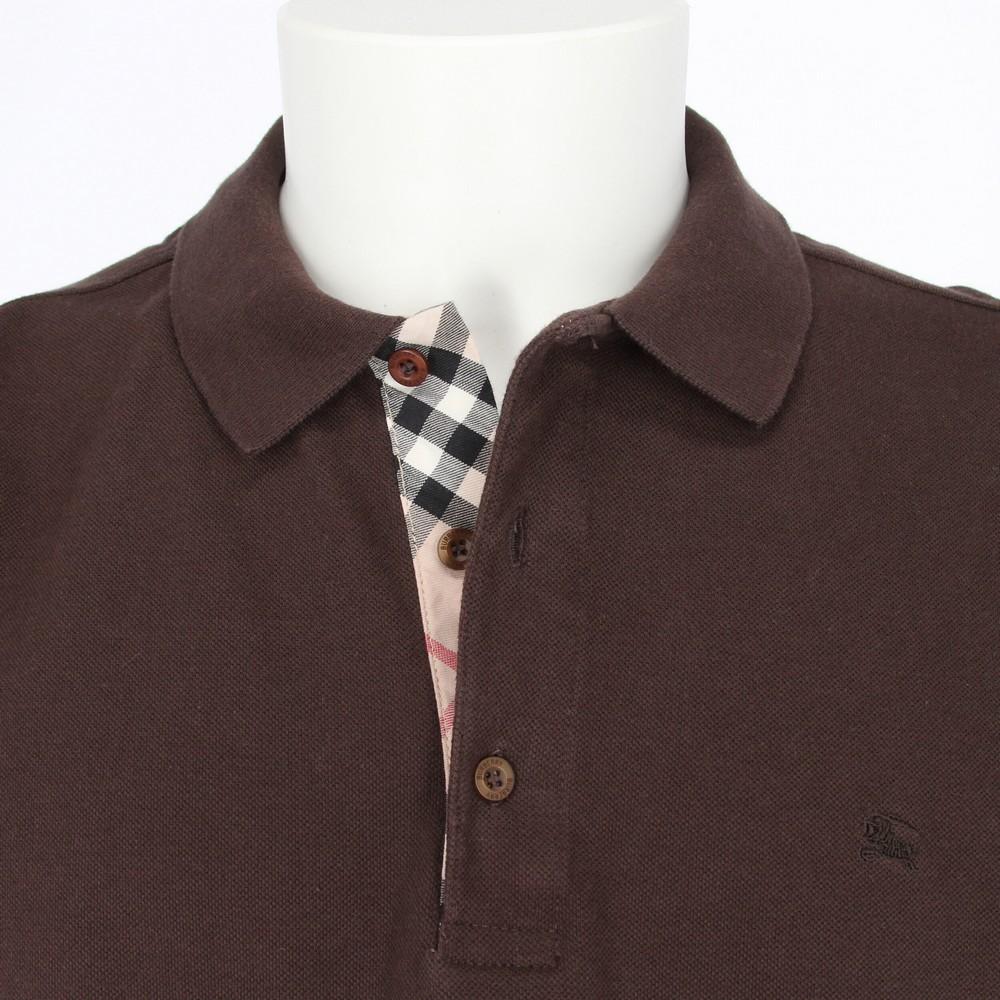 brown burberry polo shirt