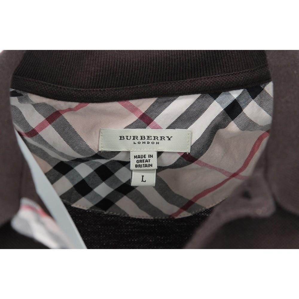 Black 2000s Burberry Brown Polo T-shirt