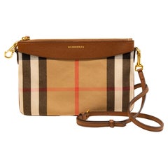 Burberry Classic Check Canvas Crossbody Bag Clutch degli anni 2000