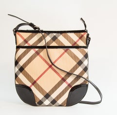 2000s Burberry Dryden Multicolor Nova Check PVC Crossbody Bag