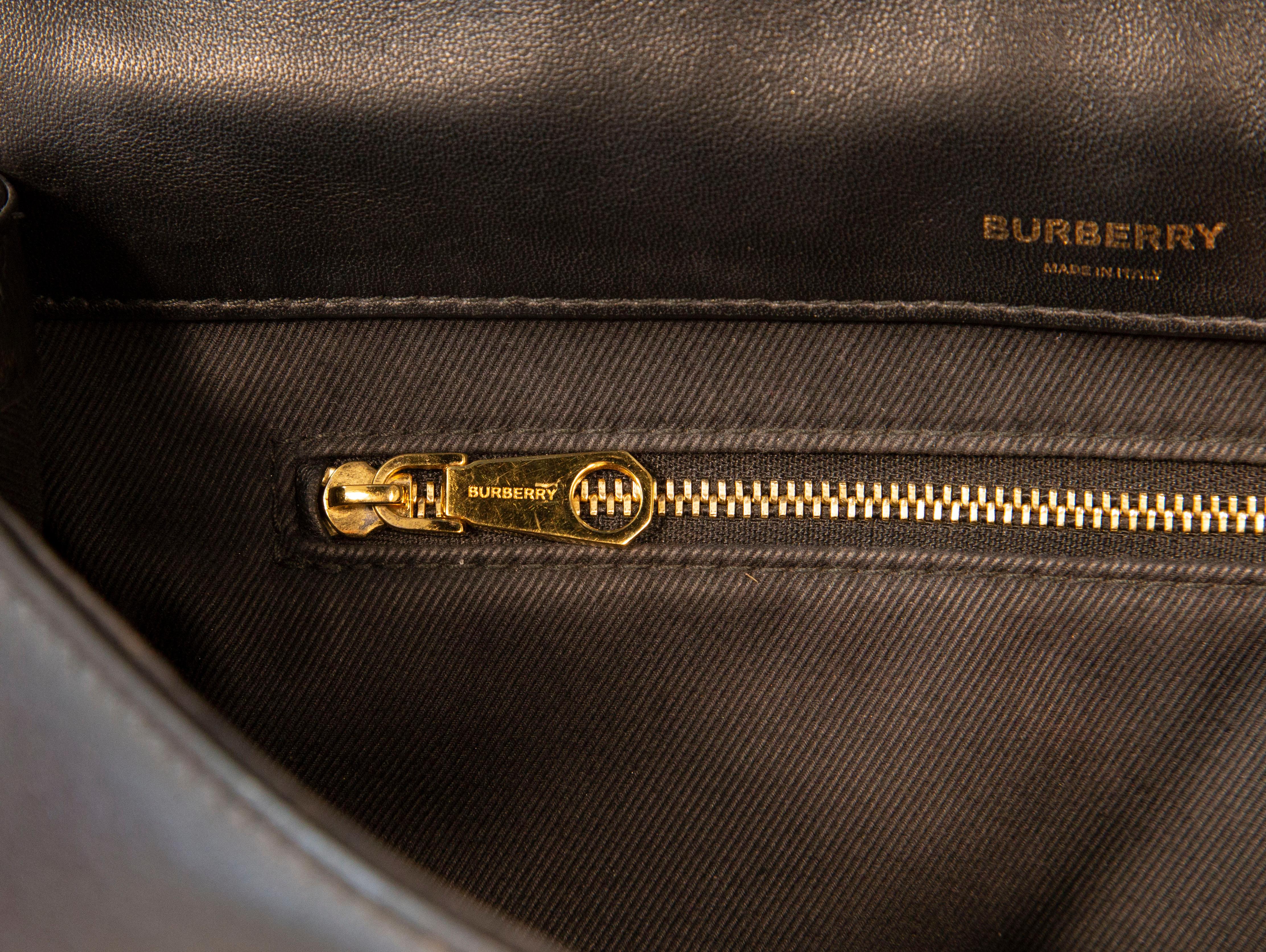 2000s Burberry Medium Lola Shoulder Crossbody Bag in Black Leather  For Sale 9