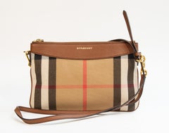 2000s Burberry Multicolored Classic Check Canvas Crossbody Bag Clutch