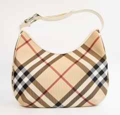 2000s Burberry Multicolored Nova Check PVC Hobo Bag