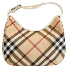 2000s Burberry Multicolored Nova Check PVC Hobo Bag
