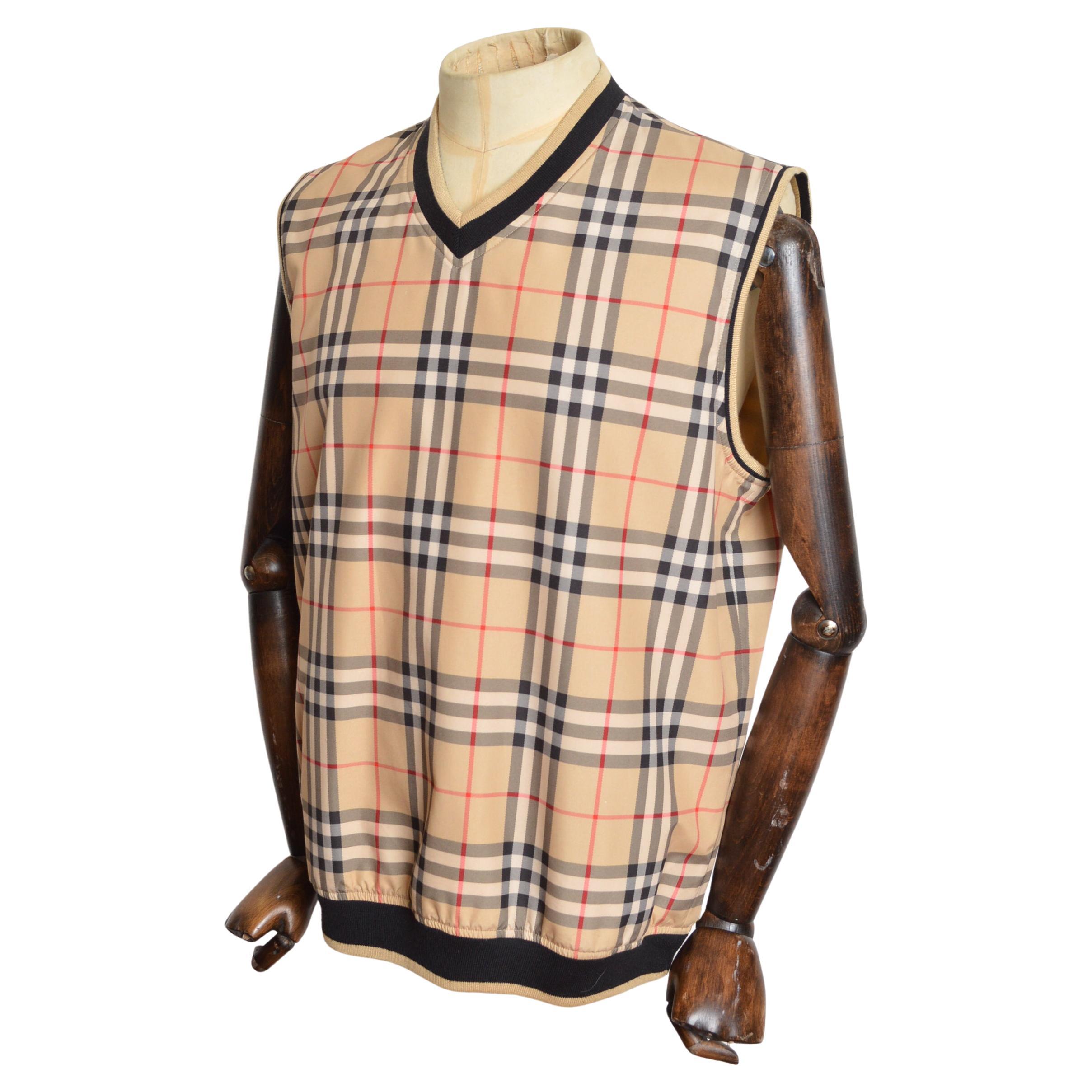 2000’s Burberry Nova Check Tartan Golf Vest - Sleeveless Tank Top im Angebot