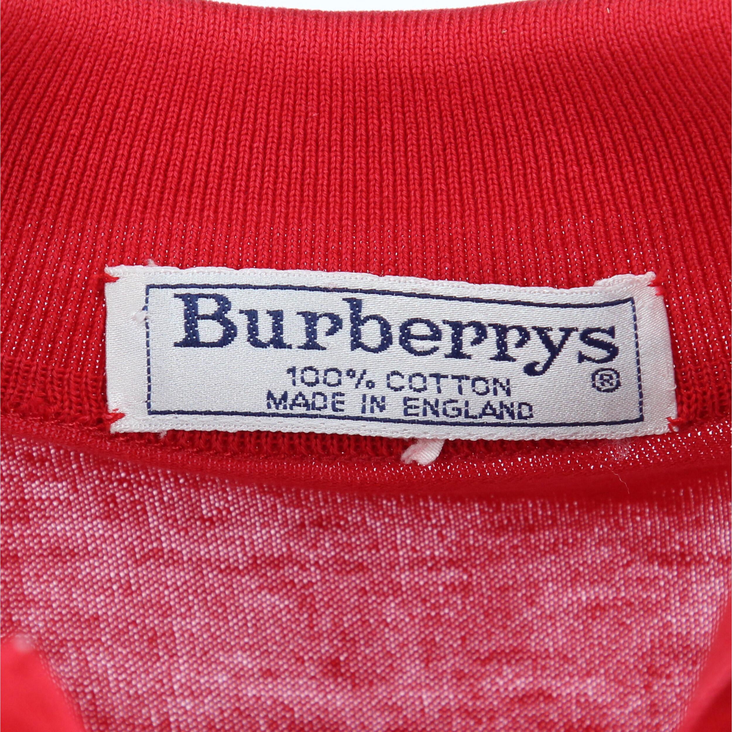 Red 2000s Burberry Polo T-shirt