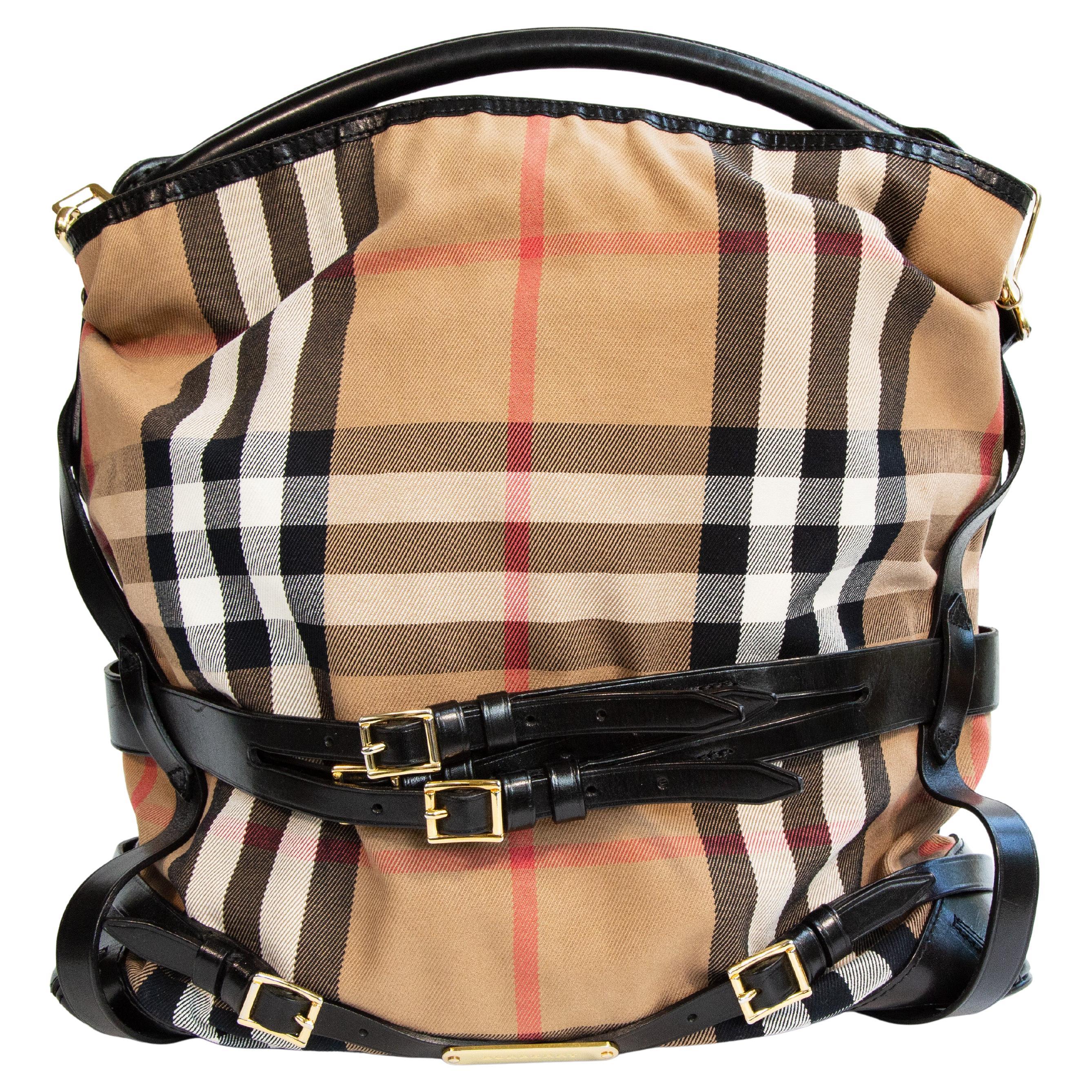 2000s Burberry Shoulder Bag in Multicolor Check Canvas For Sale