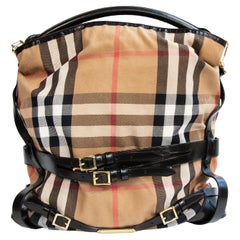 2000s Burberry Shoulder Bag in Multicolor Check Canvas