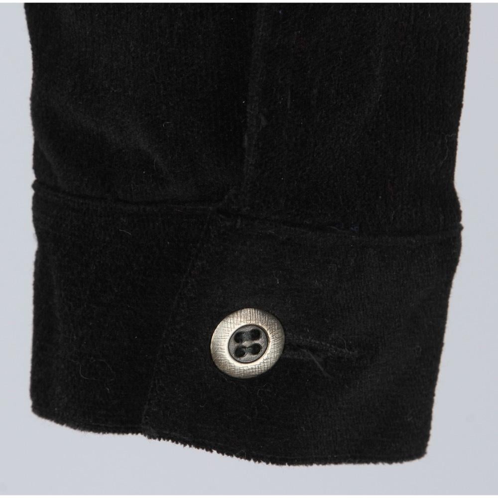 Women's 2000s Cacharel Vintage Black Cotton Velvet Jacket