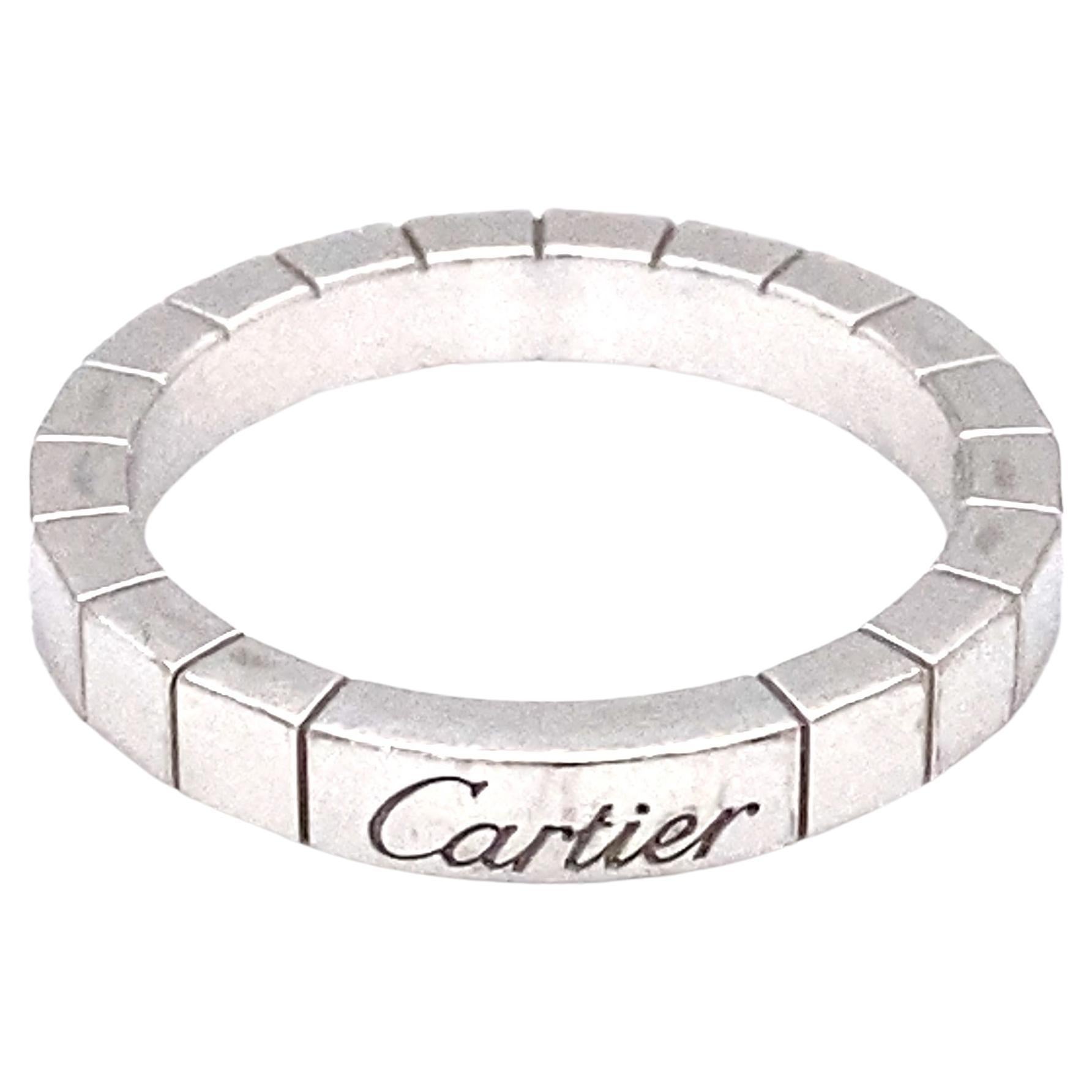 2000s Cartier Lanières Band Ring in 18 Karat White Gold