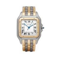 2000s Cartier Panthère Steel and Yellow Gold 2495 Wristwatch