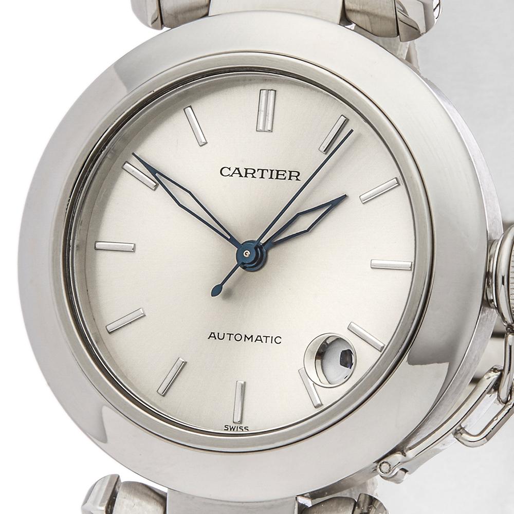 2000's Cartier Pasha de Cartier Edelstahl 1031 oder W31010M7 Armbanduhr im Zustand „Hervorragend“ in Bishops Stortford, Hertfordshire