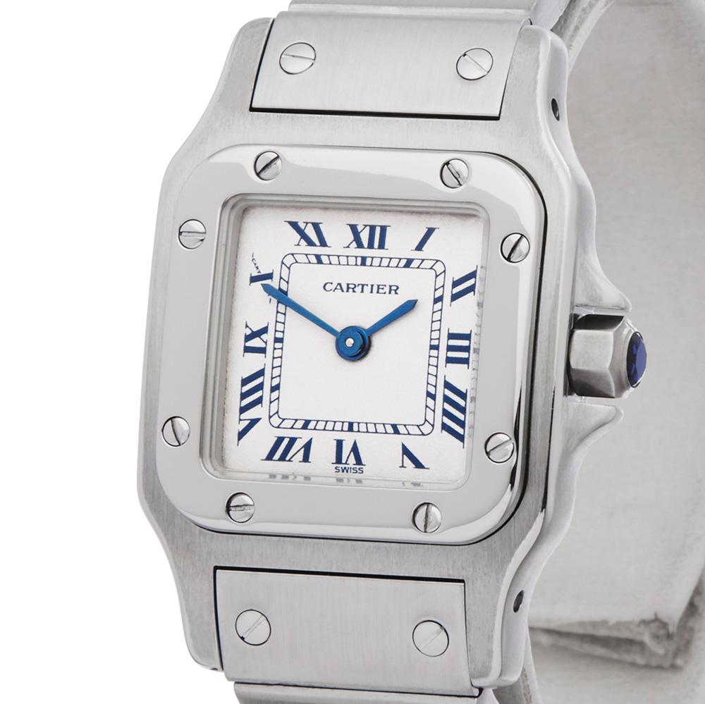 2000's Cartier Santos Galbee Stainless Steel 1565 or W20056D6 Wristwatch 2