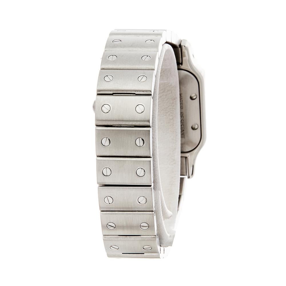 Women's 2000s Cartier Santos Galbee Stainless Steel 2423 Wristwatch