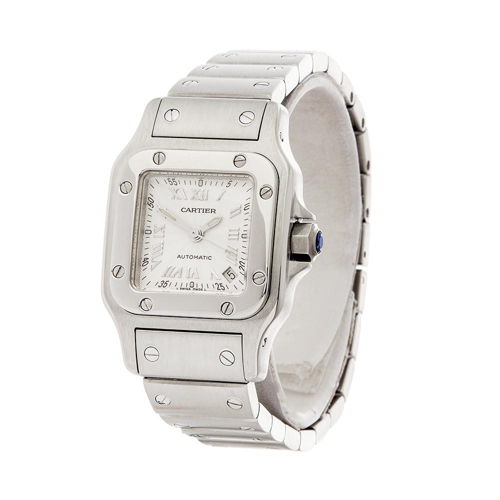 2000s Cartier Santos Galbee Stainless Steel 2423 Wristwatch 1