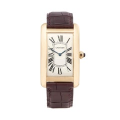 2000's Cartier Tank Americaine Yellow Gold 1737 Wristwatch