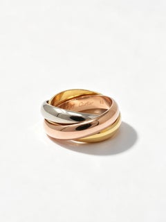 2000s Cartier Trinity Three-Gold Rolling Ring