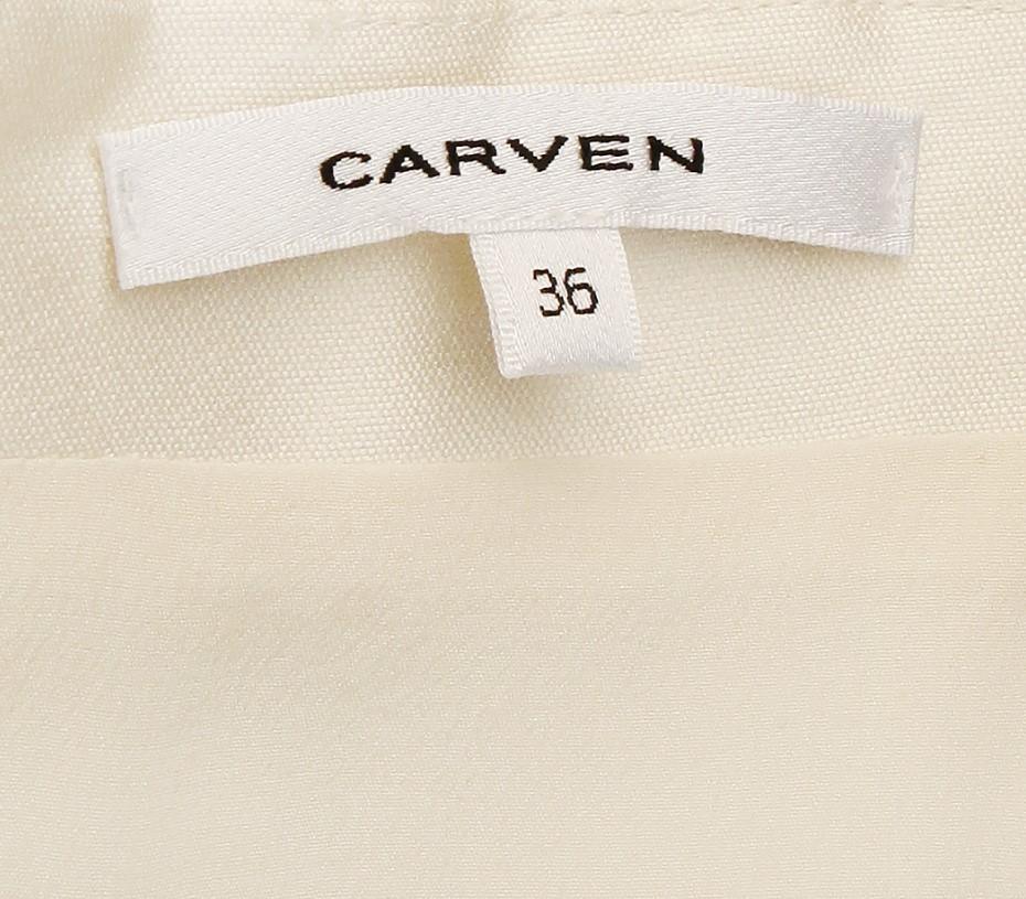 2000s CARVEN VINTAGE IVORY EVENING LONG BOW DRESS Size FR 36 1