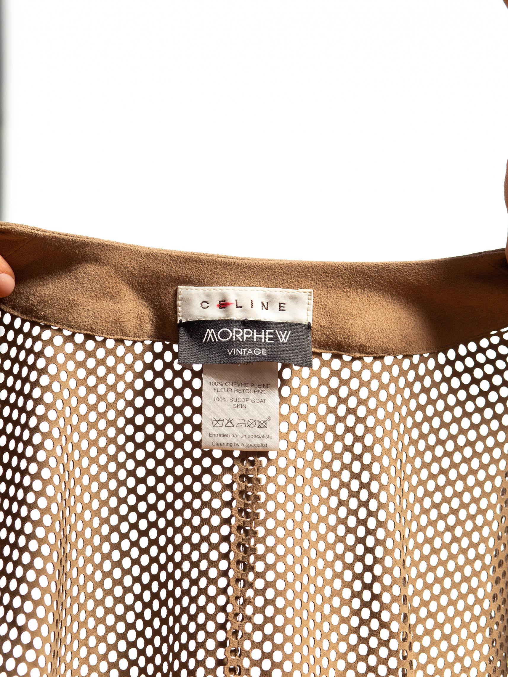 2000S CELINE Beige Suede Cardigan 5