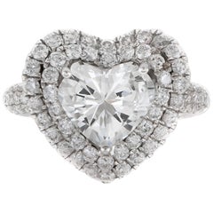 Anello con diamante a forma di cuore da 2,90 carati