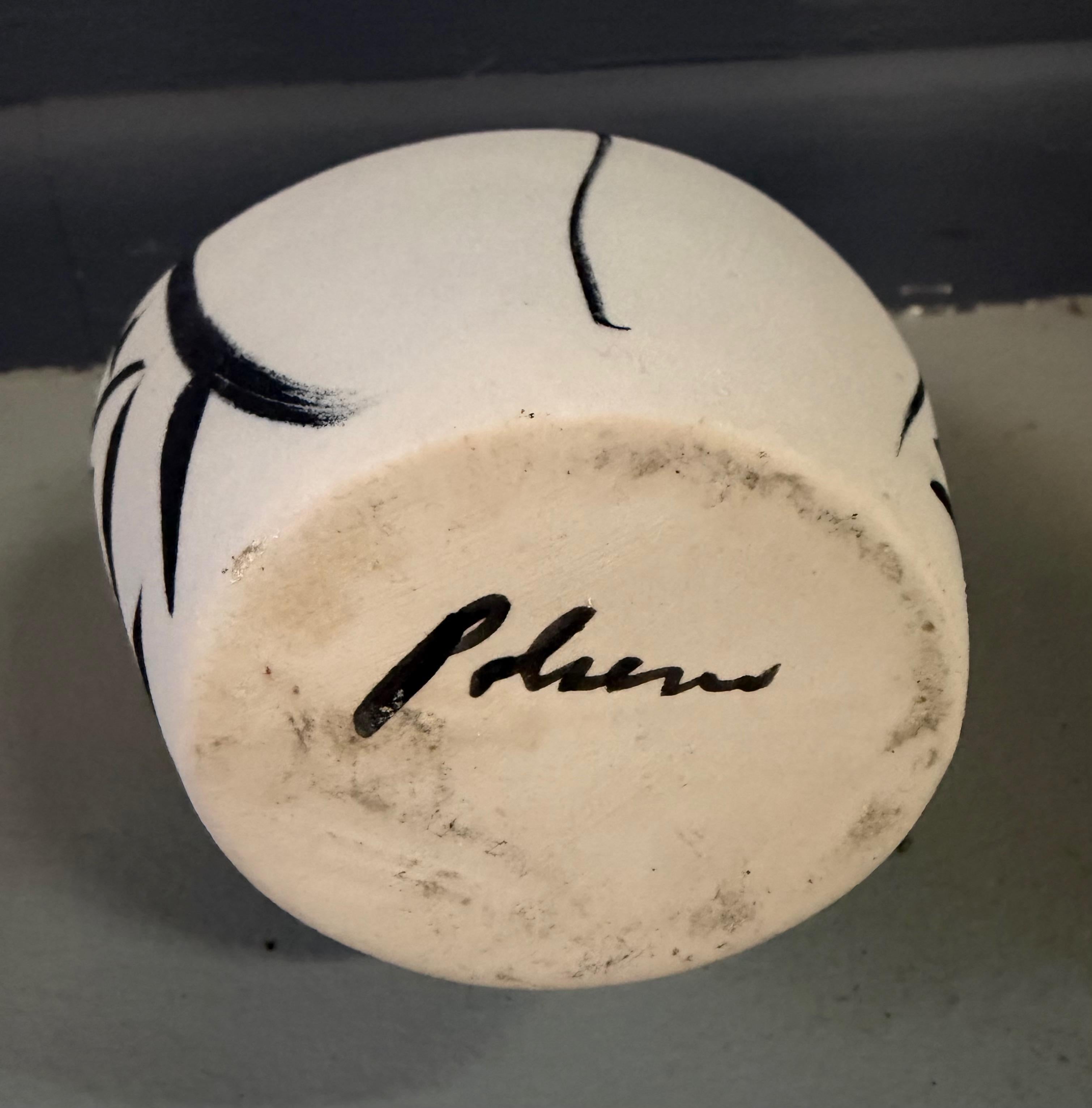 2000s Ceramic Vase with a Woman’s Figure by Donna Polseno Mid Century en venta 1