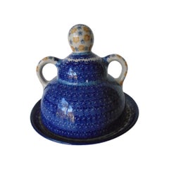 2000s Ceramika Artystyczna Covered Butter/Cheese Dish