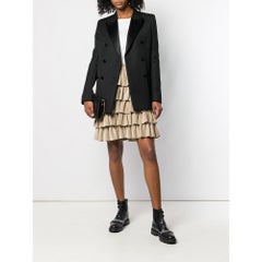 2000s Chanel Beige Cotton Velvet Flounces Skirt