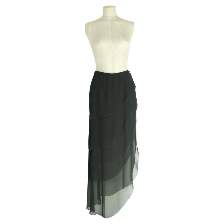 Chanel Silk Skirt Set - 56 For Sale on 1stDibs