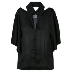 2000s Chanel Black Cut-Out Shirt