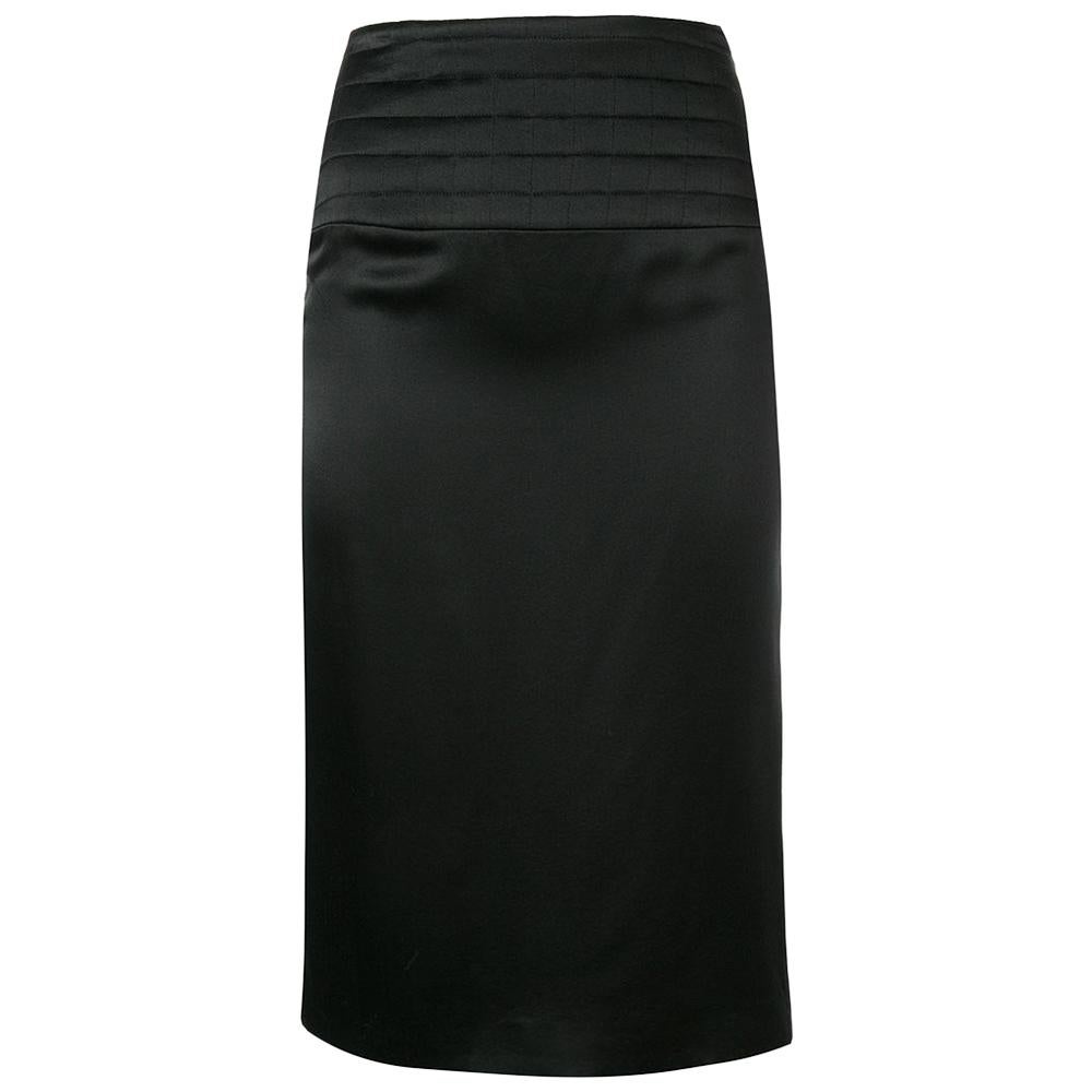 2000s Chanel Black Pencil Skirt