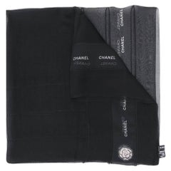2000s Chanel Black Scarf
