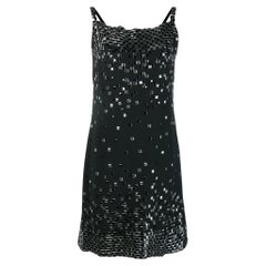 2000s Chanel Black Sequin Dress