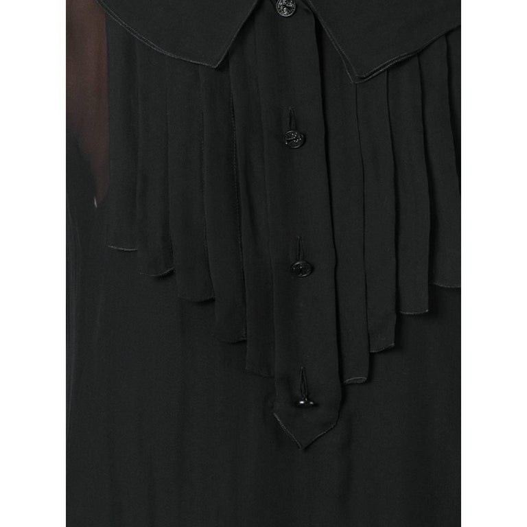 Women's 2000s Chanel Black Transparent Shirt For Sale