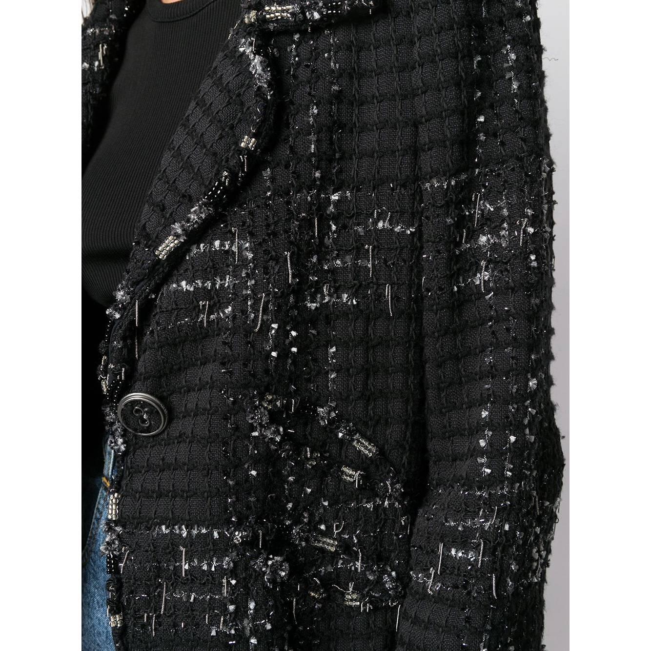 2000s Chanel black Tweed Jacket In Excellent Condition In Lugo (RA), IT