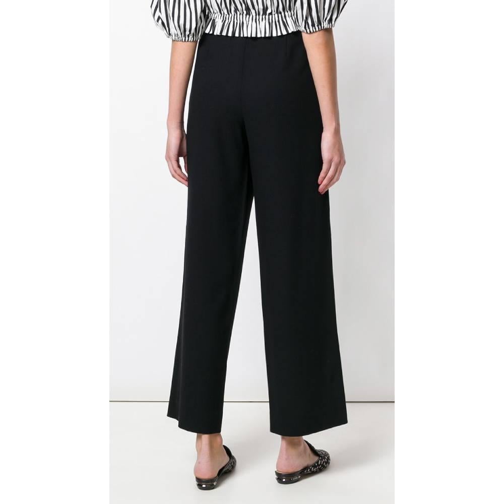 2000s Chanel Black Wide Trousers In Good Condition In Lugo (RA), IT