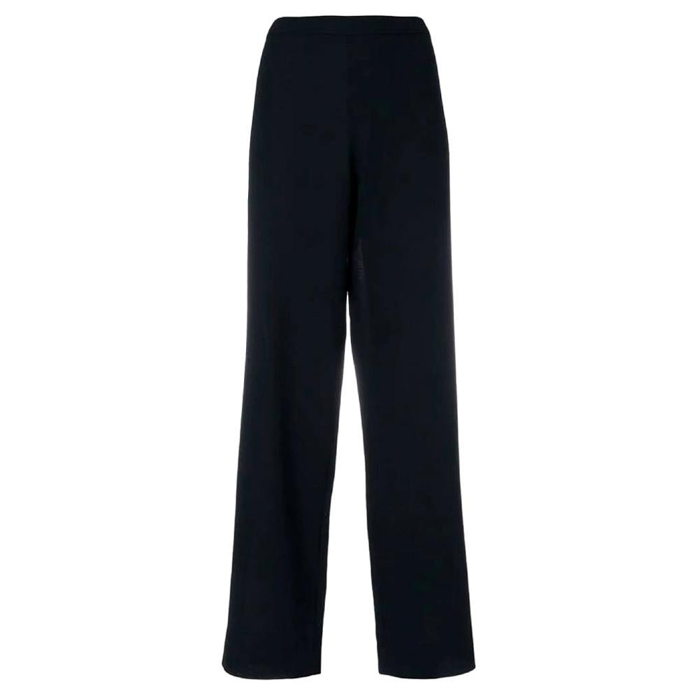 2000s Chanel Black Wide Trousers