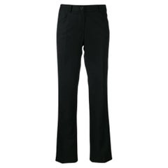 2000s Chanel black wool blend crop trousers